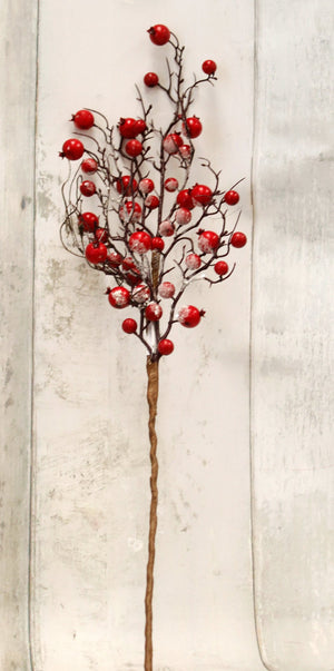 33" Red Berries Floral Spray-Christmas Floral-Ellis Home & Garden