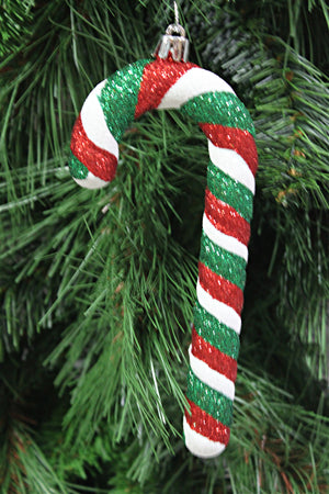 Glitter Candy Cane Ornament - 2 styles