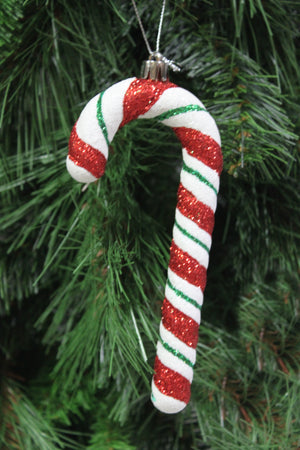 Glitter Candy Cane Ornament - 2 styles
