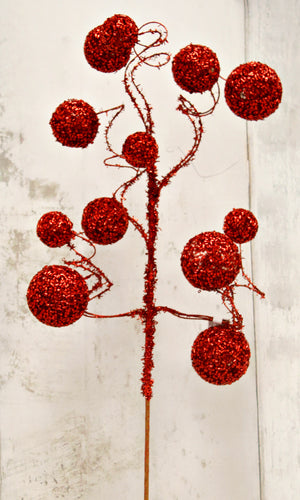 Red Glitter Ball Spray