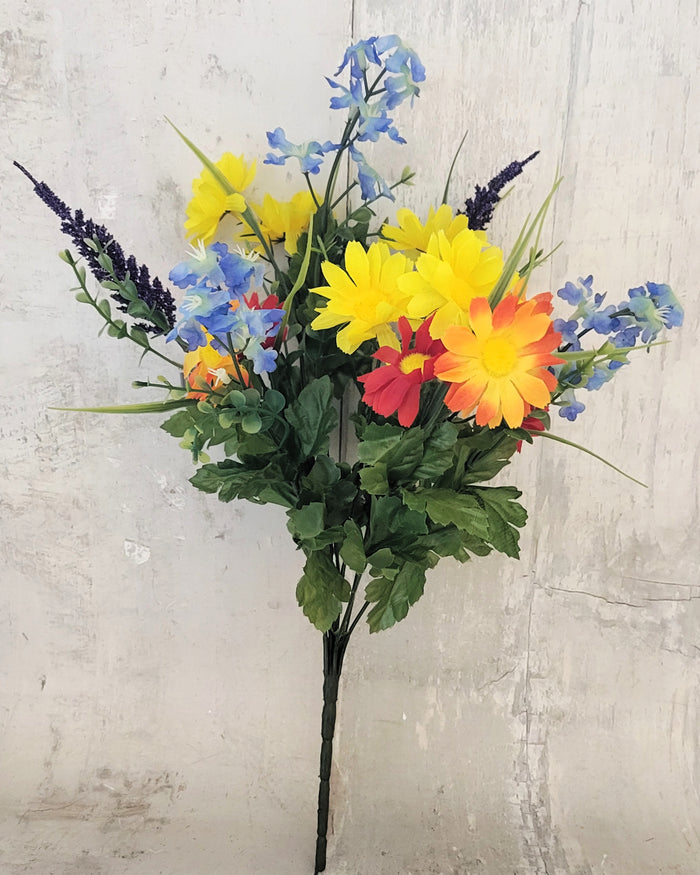 18" Spring Daisy Flowers Mix Floral Bush
