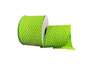 2.5" Lime Green & Micro Dots Ribbon