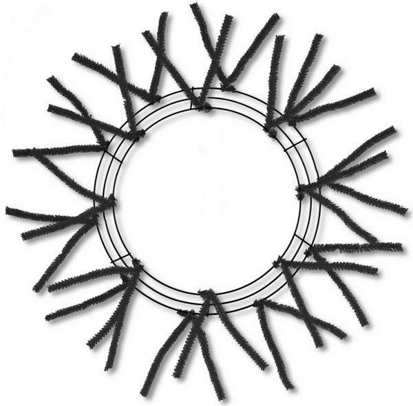 15" Wreath Base Deco Mesh Work Form - Black