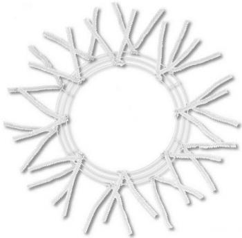 15" Wreath Base Deco Mesh Work Form - White