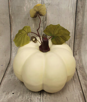 8.5" Off White Fall Pumpkin