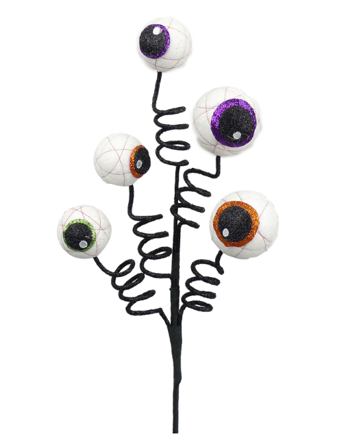 16" Halloween Eyeballs Curly Pick