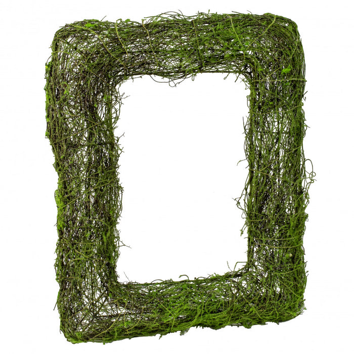 19" Green Moss Rectangle Wreath