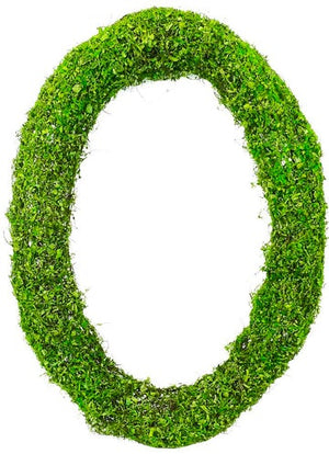 24" Green Moss Oval Wreath