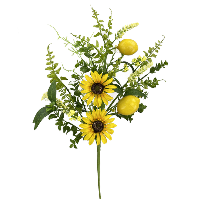 28" Lemon & Sunflower Mixed Spray