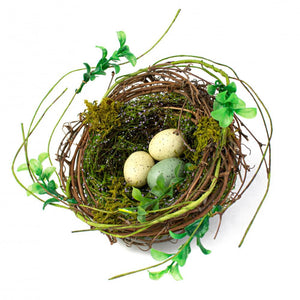 6.5" Birds Nest with Eggs-Easter Floral-Ellis Home & Garden
