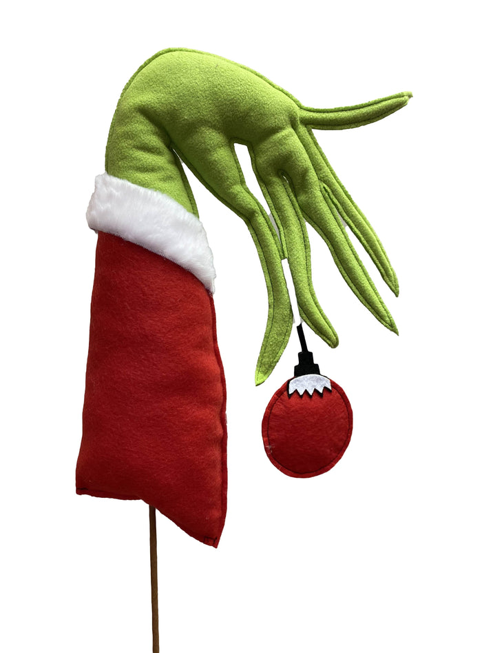 23" "Grinch" Monster Hand with Ornament