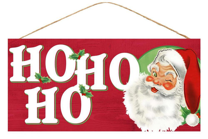 12.5" Ho Ho Ho Santa Christmas Wood Sign