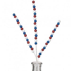 25" Patriotic Beaded Glitter Spray