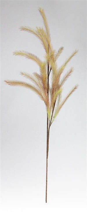 44"L Yellow & Brown Pampas Grass Spray