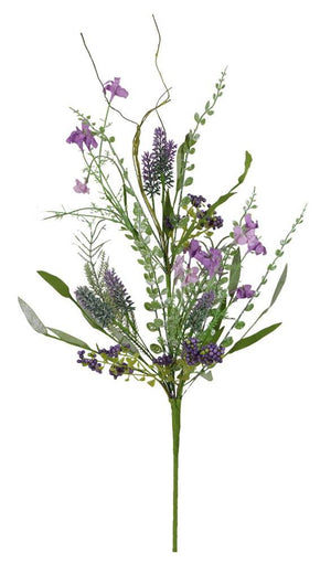 24" Lavender Paper Flower & Bead Floral Spray
