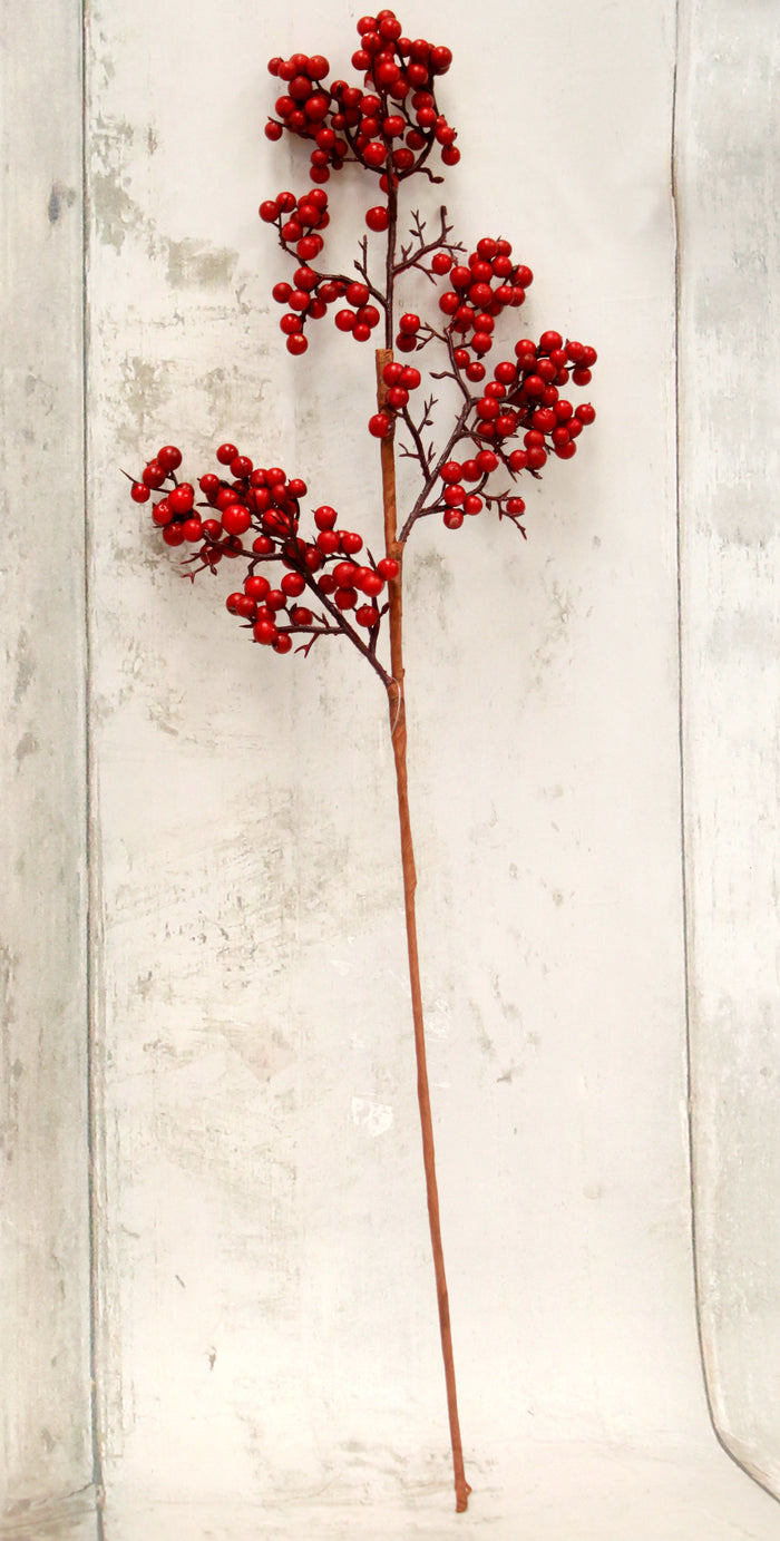 22" Red Berry Floral Spray