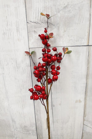 36" Red Berries Christmas Floral Spray