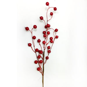 24" Red Berries Floral Spray-Christmas Floral-Ellis Home & Garden