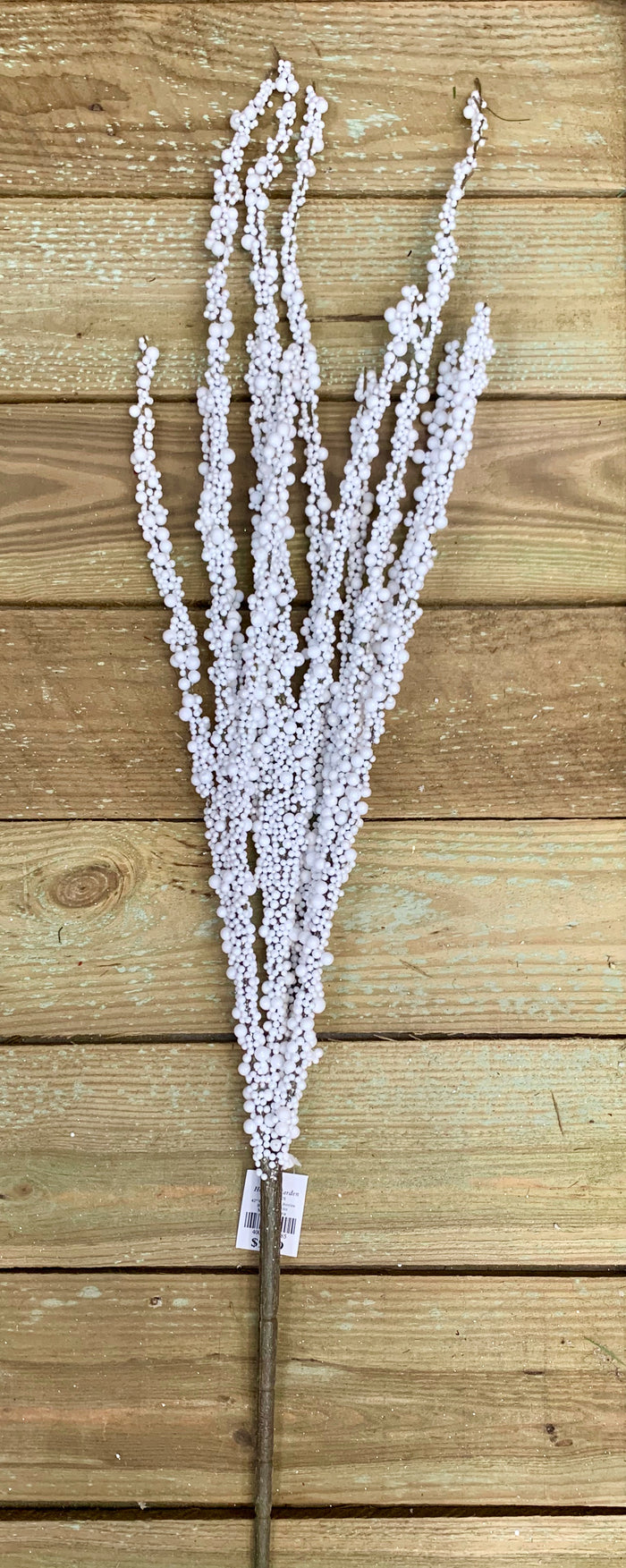 42" White Bubbles Berry Branch