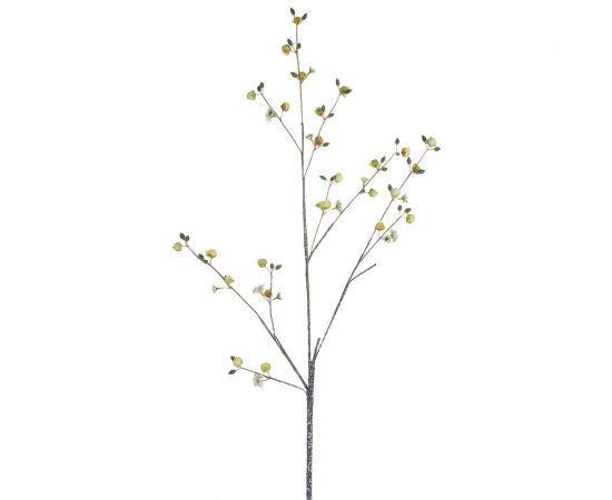 37" Cream Peach Blossom Bud Floral Spray