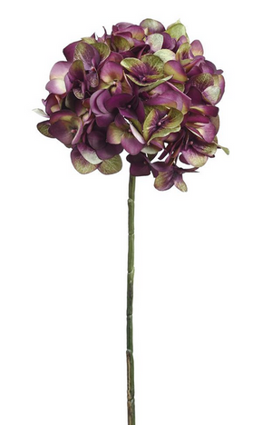 18.5" Eggplant Silk Hydrangea Stem