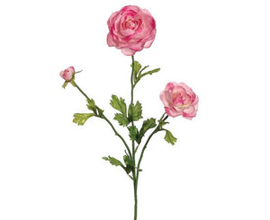 27" Pink Ranunculus Spray