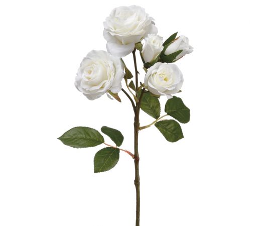 21.6" White Rose Spray