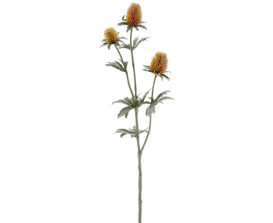 31" Mustard Yellow Thistle Spray