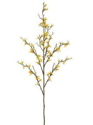 36" Gold Silk Forsythia Floral Spray