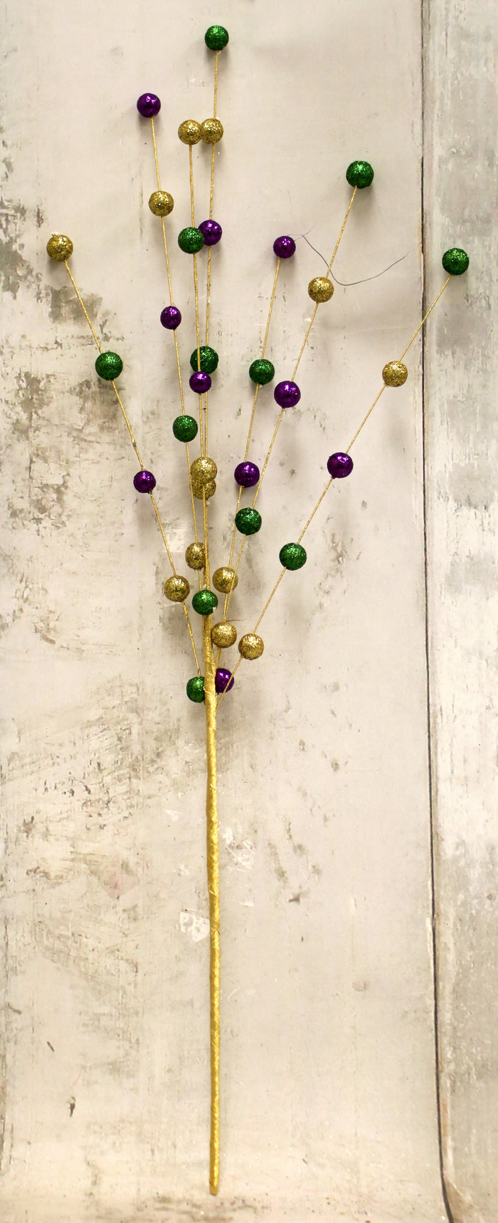 27" Mardi Gras Glitter Ball Spray