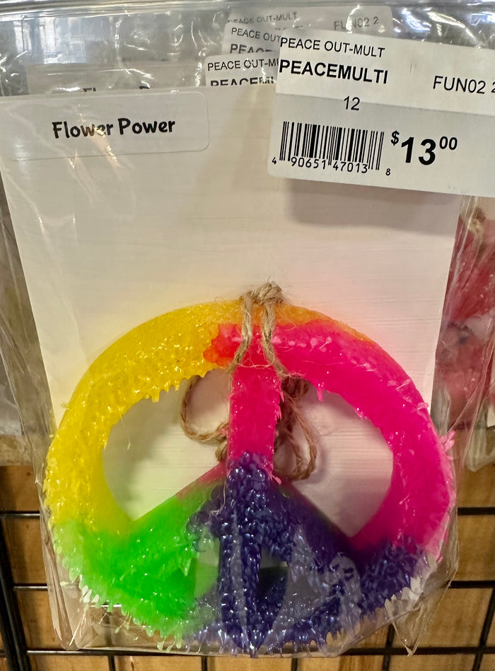 Peace Sign Car Freshie - Flower Power