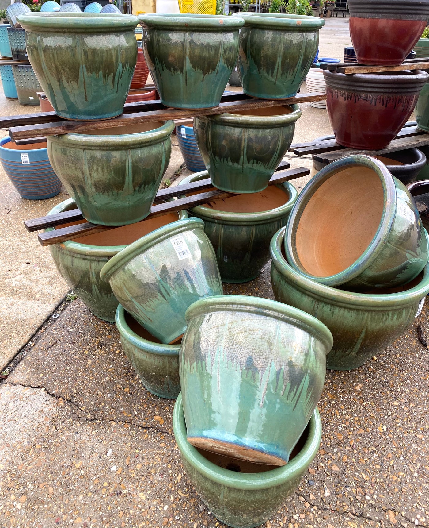 glazed clay pots for plants Malaysian Glazed Pottery – Ellis Home & Garden