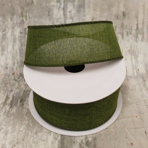 1.5" Fall Harvest Solid Moss Green Ribbon