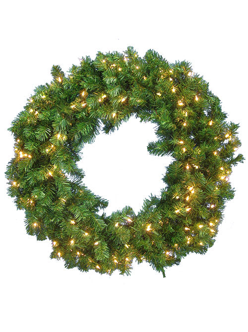 30" Norway Pine Lighted Wreath