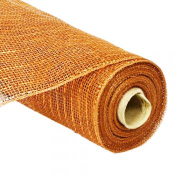 10" Metallic Deco Mesh - Copper