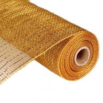 21" Gold Metallic Deco Mesh