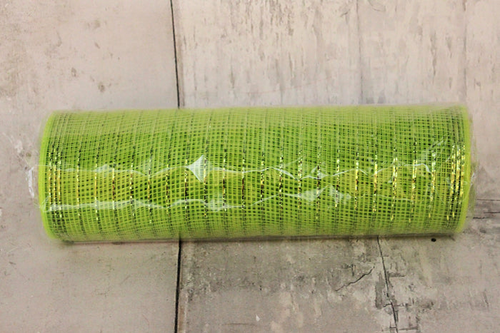 10" Lime Green Deco Mesh