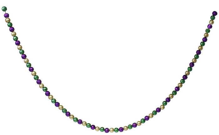 72" Mardi Gras Glittered Ball Garland