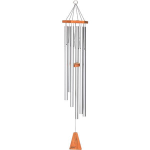 Arias 44" Windchime in Satin Silver-Windchimes-Ellis Home & Garden
