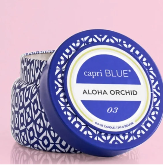 Capri Blue 8.5oz  Tin Aloha Orchid