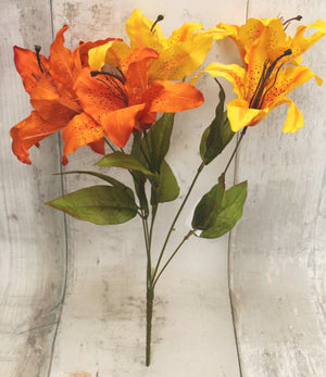 Fall Tiger Lily Floral Bush-Fall Harvest Floral Bushes-Ellis Home & Garden