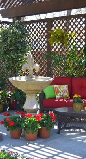 Fleur de Lis Fountain-Fountains-Ellis Home & Garden