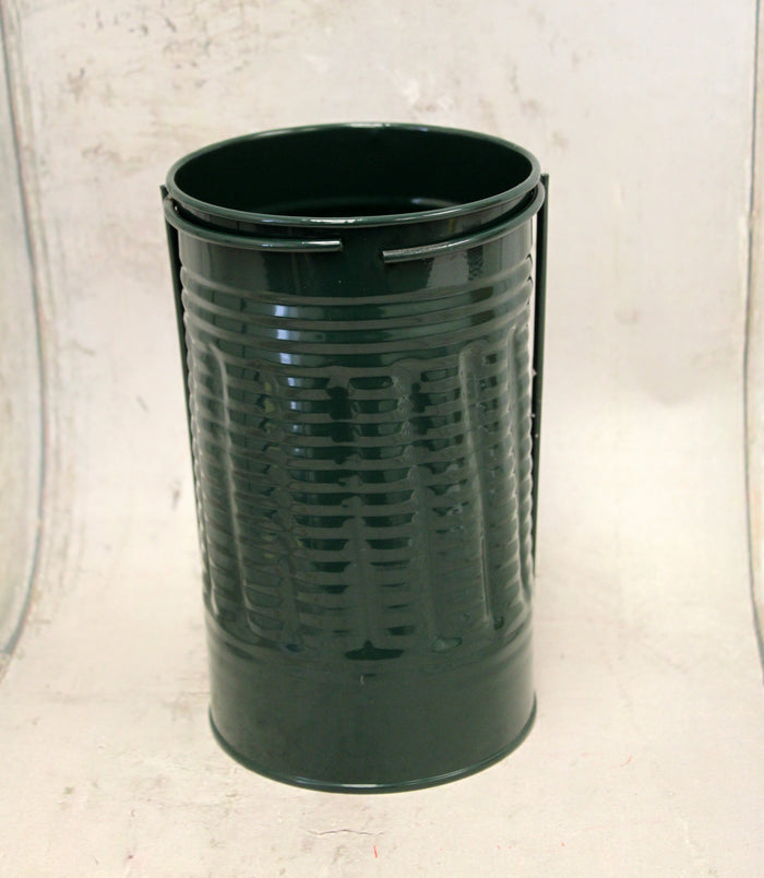 Green Metal Cemetery Vase