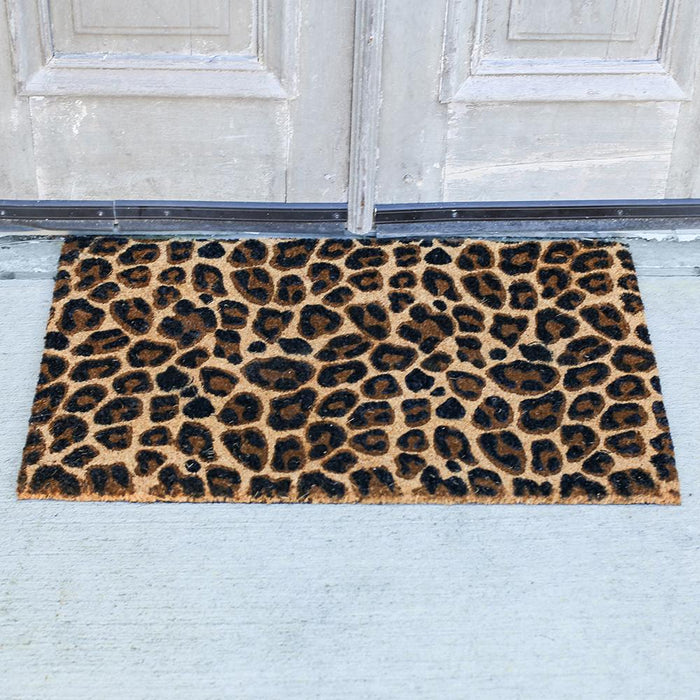 Leopard Coir Door Mat