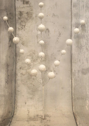 White Glitter Ball Spray-Christmas Floral-Ellis Home & Garden