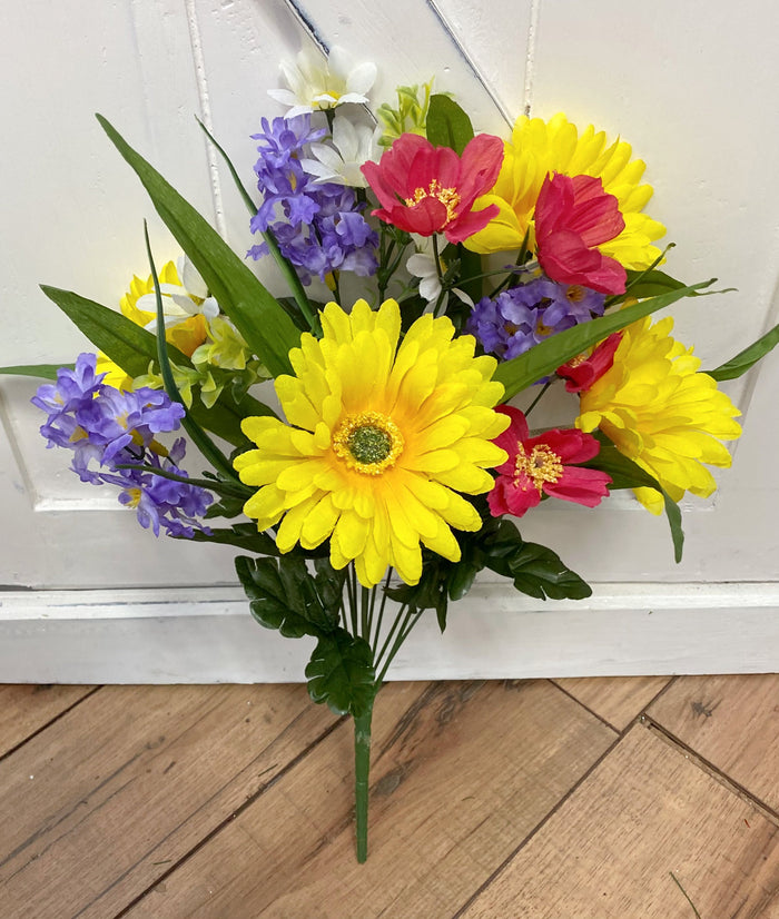 Yellow Gerber Daisy Mixed Spring Floral Bush